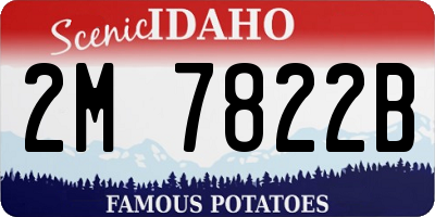 ID license plate 2M7822B