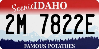 ID license plate 2M7822E