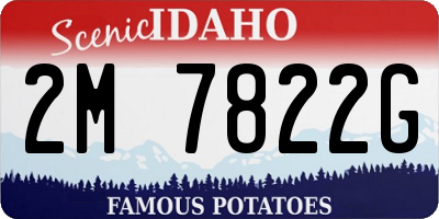 ID license plate 2M7822G
