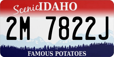 ID license plate 2M7822J