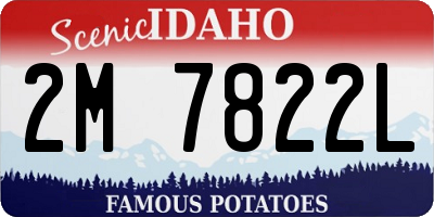 ID license plate 2M7822L