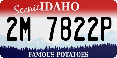 ID license plate 2M7822P