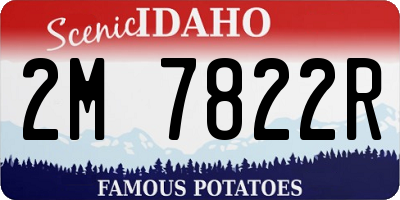 ID license plate 2M7822R