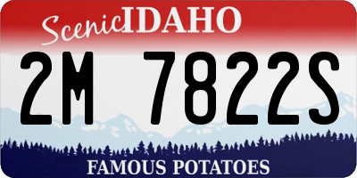ID license plate 2M7822S