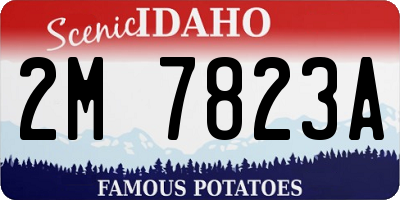 ID license plate 2M7823A