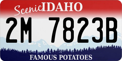 ID license plate 2M7823B