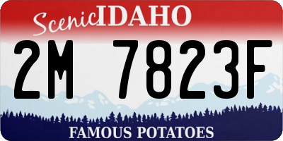 ID license plate 2M7823F