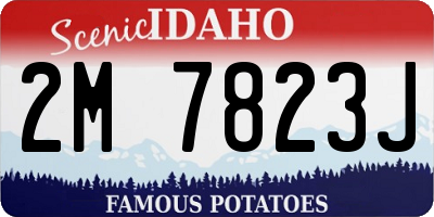 ID license plate 2M7823J