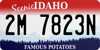 ID license plate 2M7823N