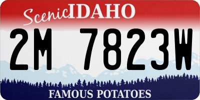 ID license plate 2M7823W