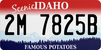 ID license plate 2M7825B