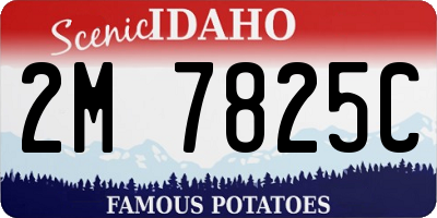 ID license plate 2M7825C