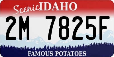 ID license plate 2M7825F