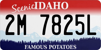 ID license plate 2M7825L