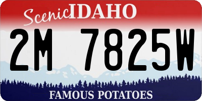 ID license plate 2M7825W