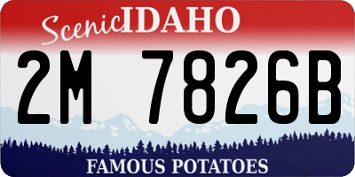 ID license plate 2M7826B