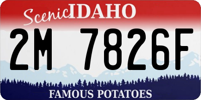 ID license plate 2M7826F