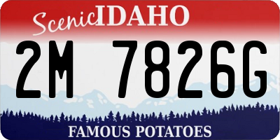 ID license plate 2M7826G