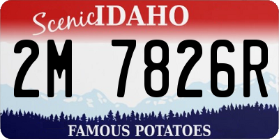 ID license plate 2M7826R