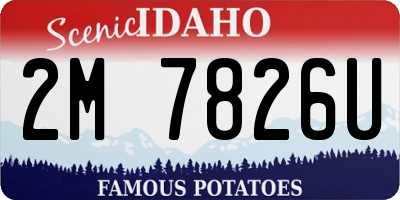 ID license plate 2M7826U