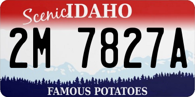 ID license plate 2M7827A