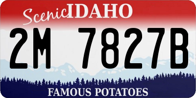 ID license plate 2M7827B