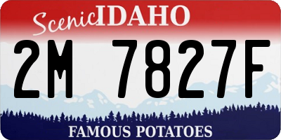 ID license plate 2M7827F