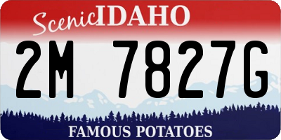 ID license plate 2M7827G