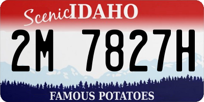 ID license plate 2M7827H