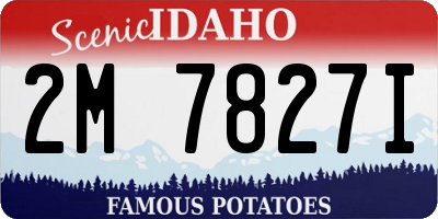 ID license plate 2M7827I