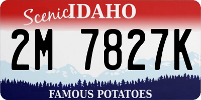 ID license plate 2M7827K