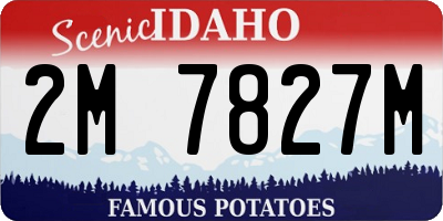 ID license plate 2M7827M