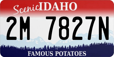 ID license plate 2M7827N