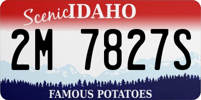 ID license plate 2M7827S