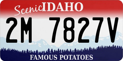 ID license plate 2M7827V