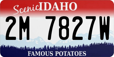ID license plate 2M7827W