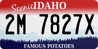 ID license plate 2M7827X