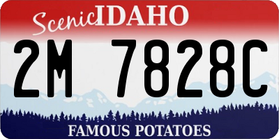 ID license plate 2M7828C