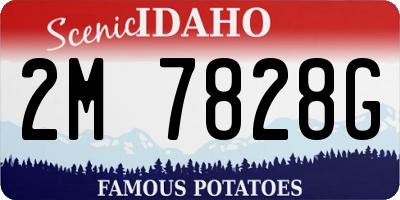 ID license plate 2M7828G