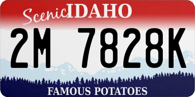 ID license plate 2M7828K