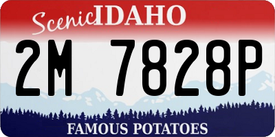 ID license plate 2M7828P