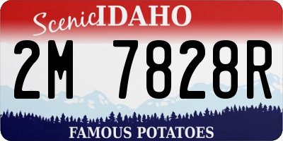 ID license plate 2M7828R