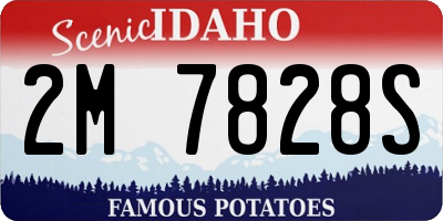 ID license plate 2M7828S