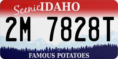 ID license plate 2M7828T