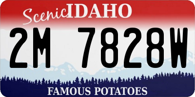 ID license plate 2M7828W