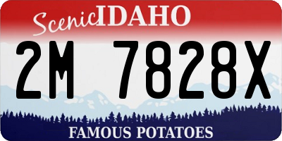 ID license plate 2M7828X
