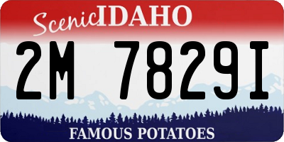 ID license plate 2M7829I