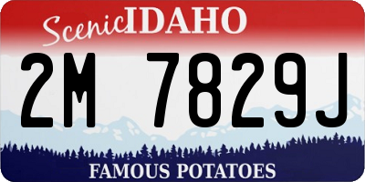 ID license plate 2M7829J