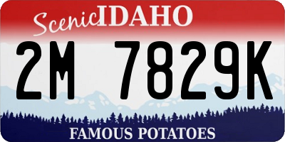 ID license plate 2M7829K