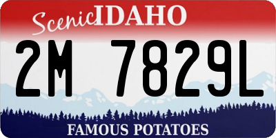 ID license plate 2M7829L